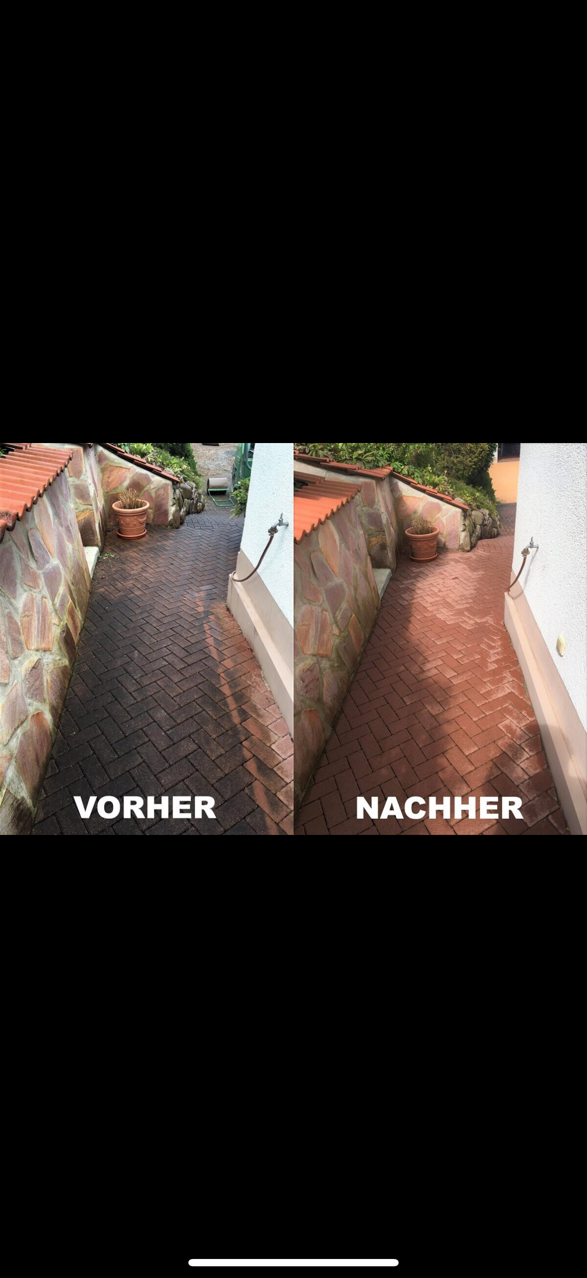 Vorher-Nachher Reinigungsergebnis